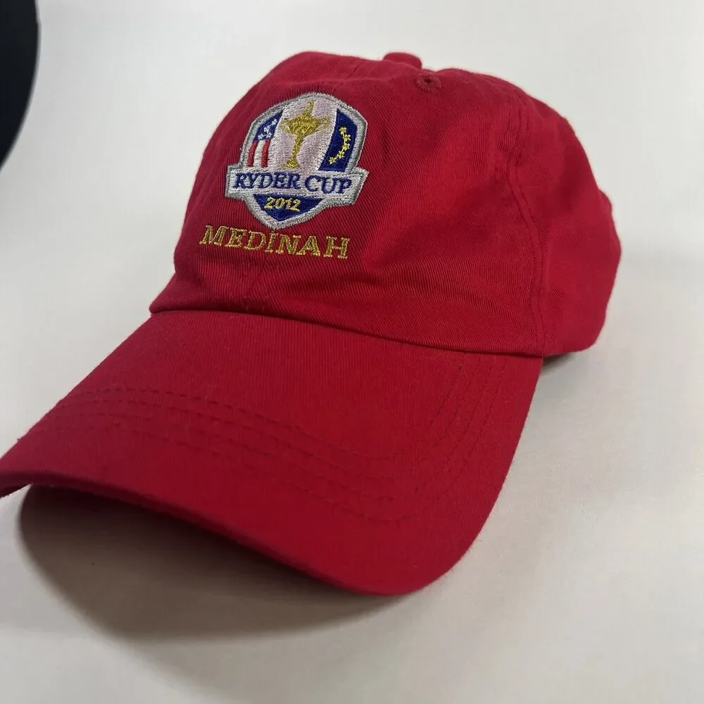 2012 Ryder Cup Medinah Red Golf Hat Cap Adjustable ML Caps USA Europe